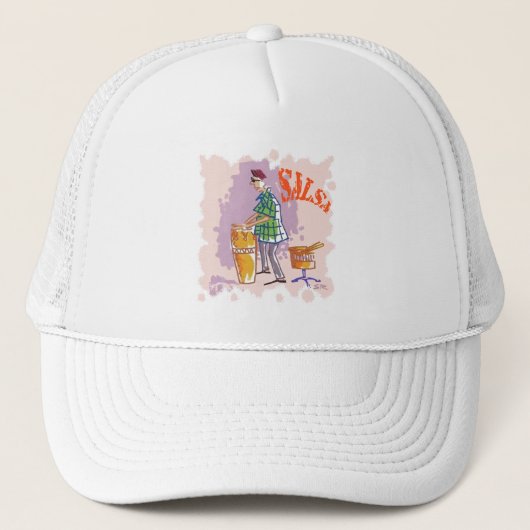 Salsa Drummer trucker hat Trucker Pet (Voorkant)