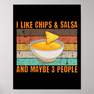 Salsa en Chips Intovert Retro Mexicaanse kin Poster