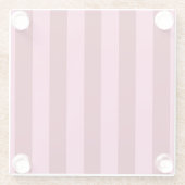Salsa Flamingo Pink Stripe Glazen Onderzetter (Achterkant)