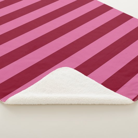 Salsa Flamingo Pink Stripe Sherpa Deken (3/4)