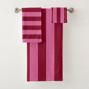Salsa Flamingo Roze Streep Bad Handdoek