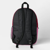 Salsa Flamingo Roze Streep Bedrukte Rugzak (Achterkant)