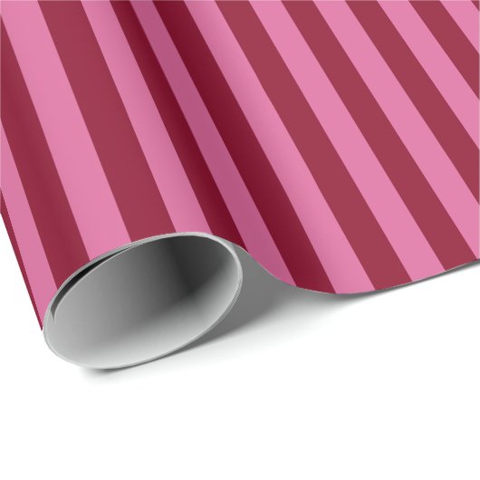 Salsa Flamingo Roze Streep Cadeaupapier (Rol Hoek)