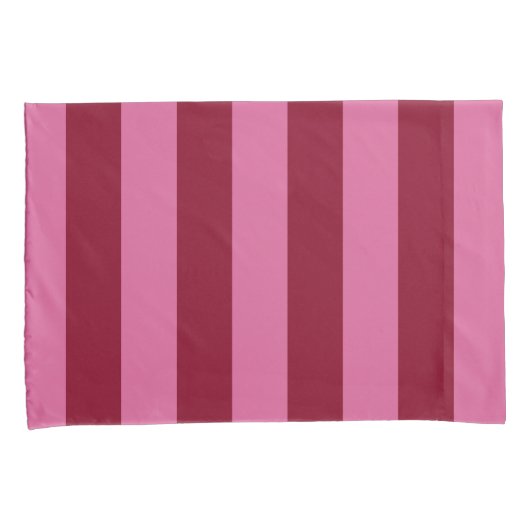 Salsa Flamingo Roze Streep Kussensloop (Voorkant-Rechts)