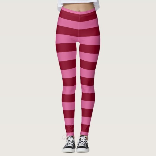 Salsa Flamingo Roze Streep Leggings (Voorkant)