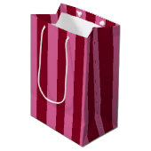 Salsa Flamingo Roze Streep Medium Cadeauzakje (Voorkant Gekanteld)