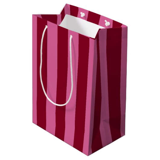Salsa Flamingo Roze Streep Medium Cadeauzakje (Achterkant Gekanteld)