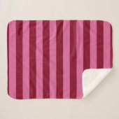 Salsa Flamingo Roze Streep Sherpa Deken (Voorkant (horizontaal))