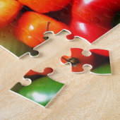 Salsa groenten, tomaat, paprika's, uien legpuzzel (Zijkant)