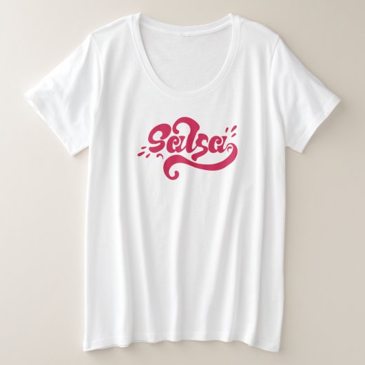 Salsa Grote Maat T-shirt (Design voorkant)