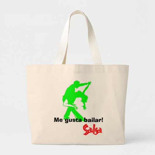 Salsa. Grote Tote Bag (Voorkant)