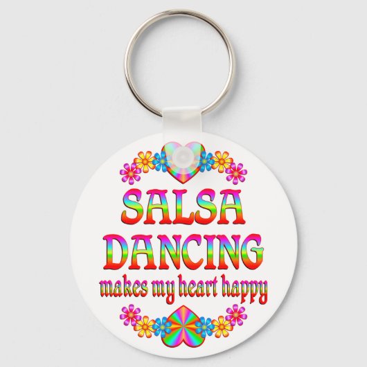 Salsa Heart Happy Sleutelhanger (Voorkant)