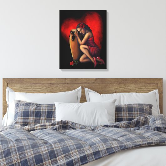 Salsa Heartbeat Canvas Afdruk (Insitu (Slaapkamer))