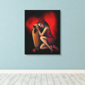 Salsa Heartbeat Canvas Afdruk (Insitu (Houten vloer))