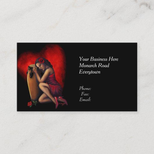 Salsa Heartbeat Visitekaartjes (Voorkant)