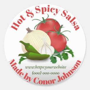 Salsa Hot & Spicy 1,5-inch cirkelsticker Ronde Sticker