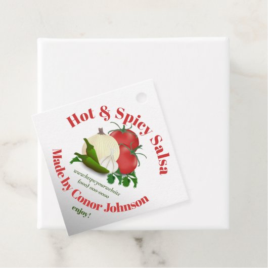 Salsa Hot & Spicy Gift Bedankjes Labels (In situ)