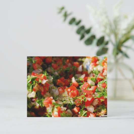 Salsa Iemand? Briefkaart (Staand voorkant)