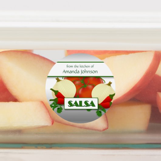 Salsa Inblikken Aangepast voedseletiket Labels (Aangebracht)