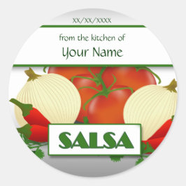 Salsa Inblikken Aangepaste Sticker Label