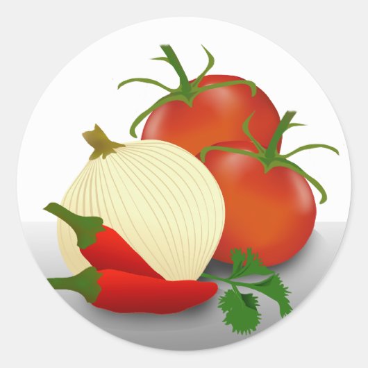 Salsa Ingredients Canning Label Sticker (Voorkant)