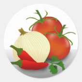 Salsa Ingredients Canning Label Sticker (Voorkant)