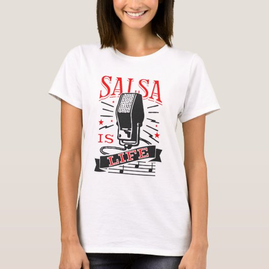 Salsa is het leven t-shirt (Voorkant)