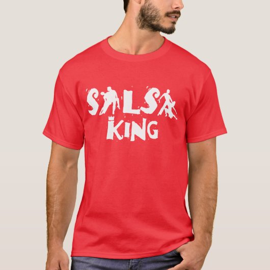 SALSA KING T-shirt - Voor salsa-dansliefhebbers (Voorkant)