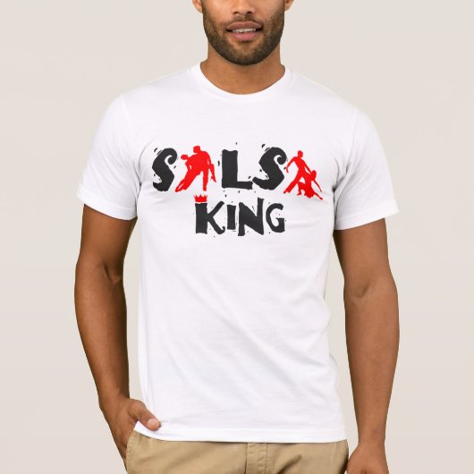 SALSA KING T-shirt - Voor salsa-dansliefhebbers (Voorkant)
