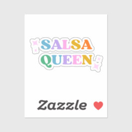 salsa koningin schattig moderne typografie retro sticker