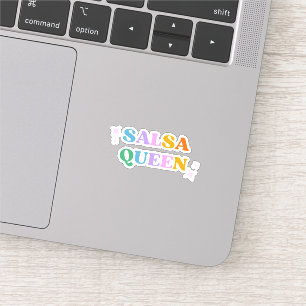 salsa koningin schattige moderne typografie retro sticker