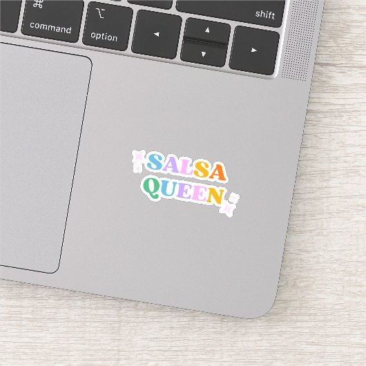 salsa koningin schattige moderne typografie retro sticker (Detail)