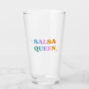 salsa koningin typografie kleurrijk retro modern glas