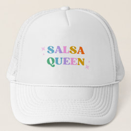 salsa koningin typografie kleurrijk retro modern trucker pet