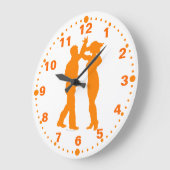 Salsa Latijnse Dance-ringwandklok met notulen Grote Klok (Hoek)