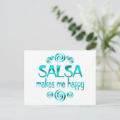 Salsa maakt me gelukkig briefkaart (Staand voorkant)