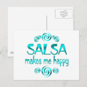 Salsa maakt me gelukkig briefkaart (Voorkant / Achterkant)