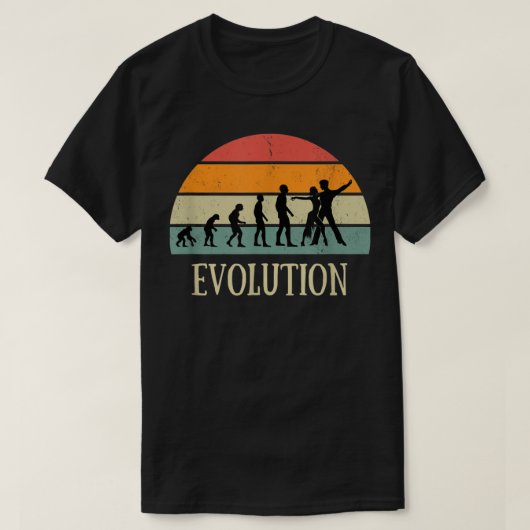 Salsa man evolutie  humor dansen salsa leuk t-shirt (Design voorkant)