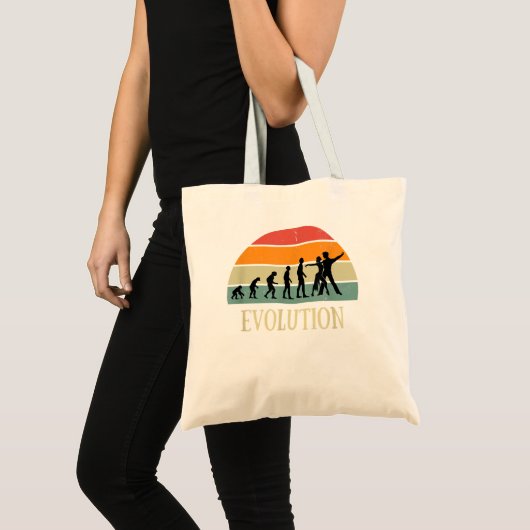 Salsa man evolutie humor dansen salsa leuk tote bag (Voorkant (product))