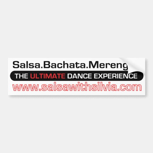 Salsa met Silvia-Bumpersticker Bumpersticker (Voorkant)