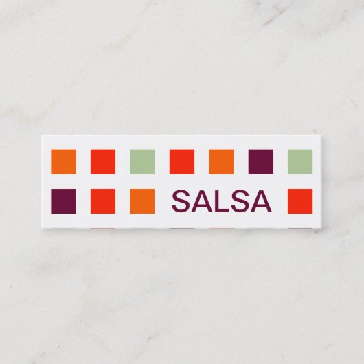 SALSA (moskeetgerechten) Mini Visitekaartje (Voorkant)