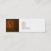 Salsa Moves - Bedrijfs-, profielkaart Mini Visitekaartje (Achterkant)