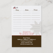 Salsa Moves - Business-, Schedule Card Afsprakenkaartje (Achterkant)