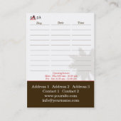 Salsa Moves - Business-, Schedule Kaart Afsprakenkaartje (Achterkant)