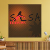 Salsa Moves - Wrapped Canvas (Insitu (Woonkamer))