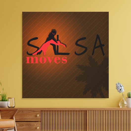 Salsa Moves - Wrapped Canvas (Insitu (Woonkamer))