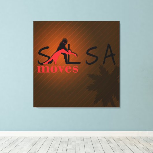 Salsa Moves - Wrapped Canvas (Insitu (Houten vloer))