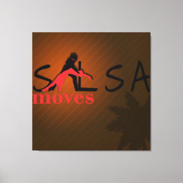Salsa Moves - Wrapped Canvas Afdruk