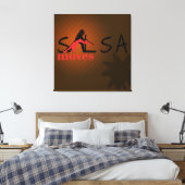 Salsa Moves - Wrapped Canvas Afdruk (Insitu (Slaapkamer))