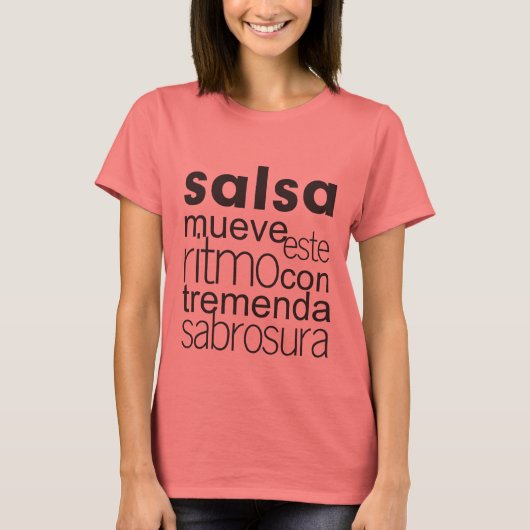 Salsa Mueve este ritmo con tremenda sabrosura T-shirt (Voorkant)